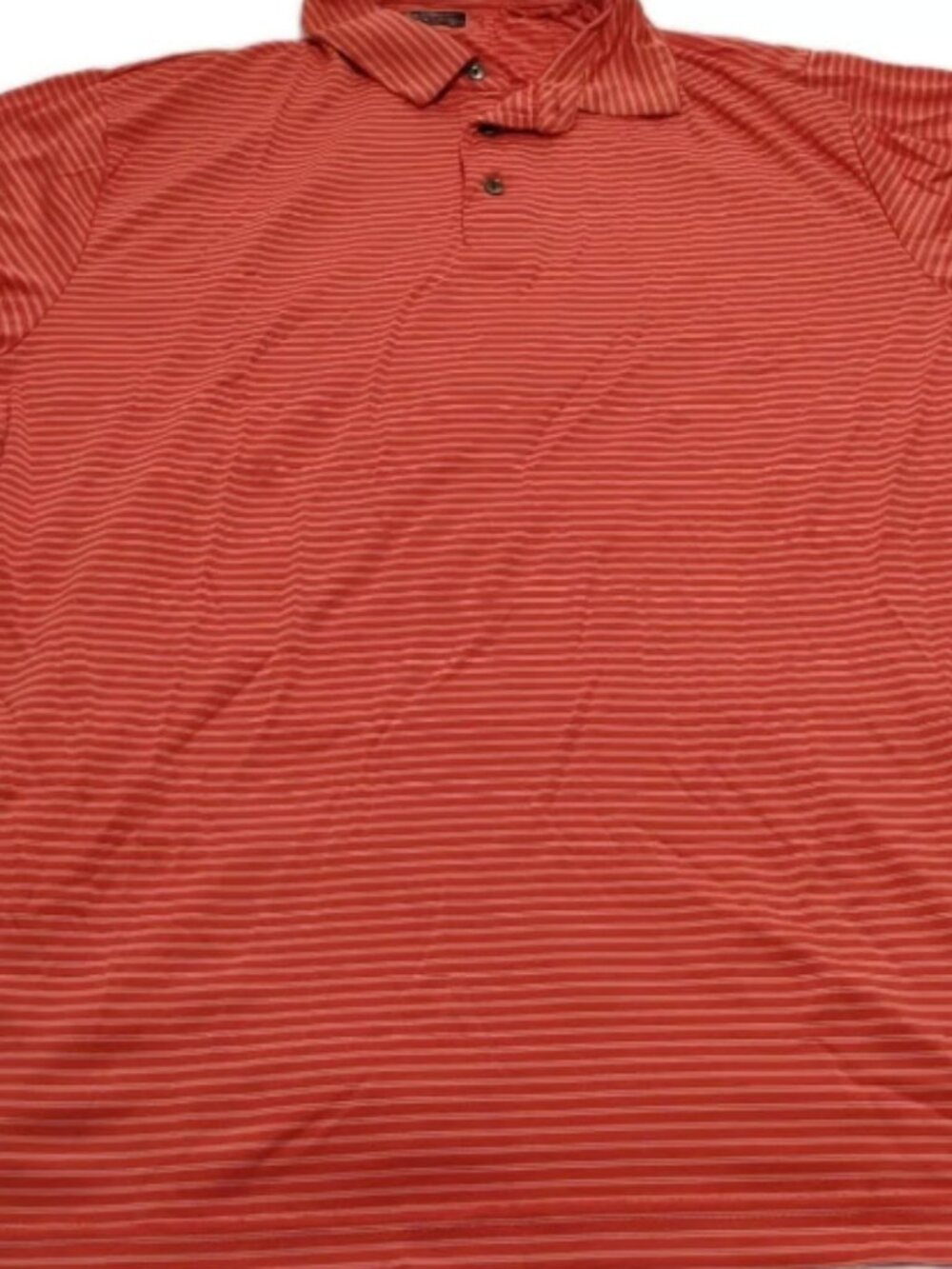 Ben Hogan Performance Golf Large Red White Striped Polo Shirt